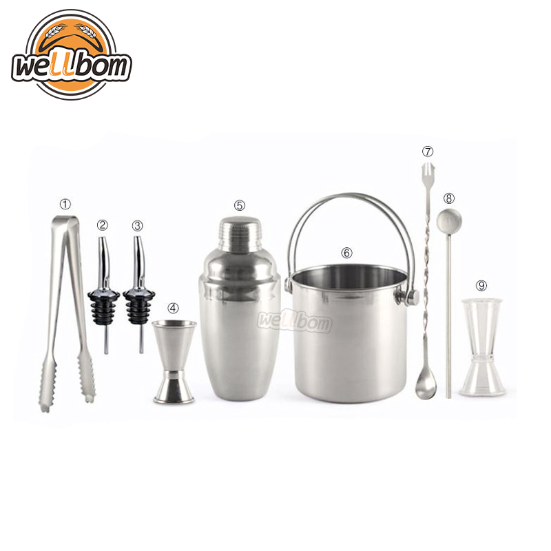 Stainless Steel Ice Bucket + Shaker + Pourer + Measurement Cocktail Martini Drink Mixer Set Bars Shaker Bartender Kit,Tumi - The official and most comprehensive assortment of travel, business, handbags, wallets and more.